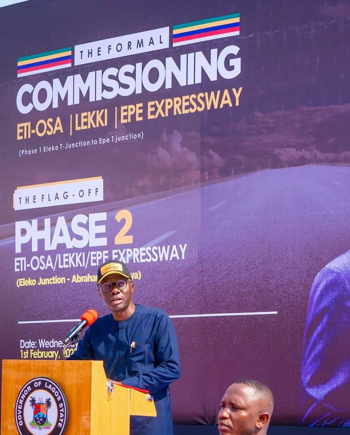 Sanwo-Olu inaugurates 18.7km 6-lane Eleko-Epe expressway